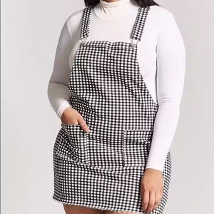 Checkered Gingham Overall Dress